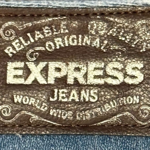 Express Barely Boot Low Rise Stretch Jeans Women’s Size 8R Medium Wash EUC - Picture 3 of 5
